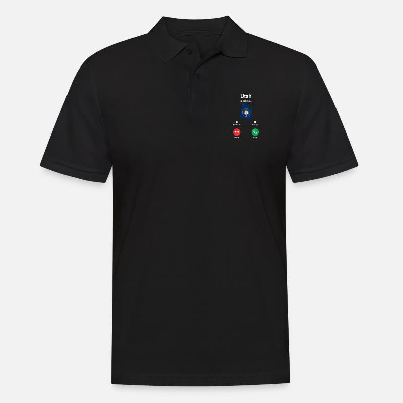 Utah - Männer Poloshirt - Schwarz
