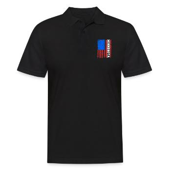 Cadeau du drapeau du Minnesota Usa - Polo Homme - noir - Devant - Kai (181cm)