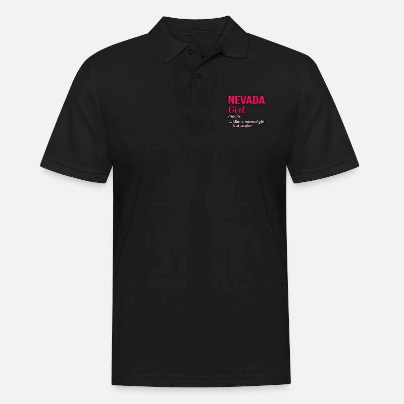 Cooles Nevada mädchen geschenk - Männer Poloshirt - Schwarz