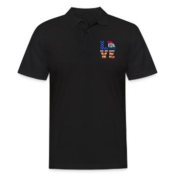 Liebe Missouri geschenk - Männer Poloshirt - Schwarz - Vorne - Kai (181cm)