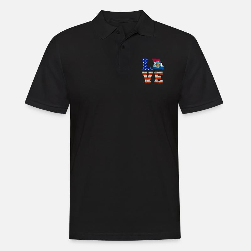 Liebe Missouri geschenk - Männer Poloshirt - Schwarz