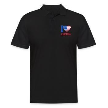 Arizona amour Usa drapeaux cadeau - Polo Homme - noir - Devant - Kai (181cm)