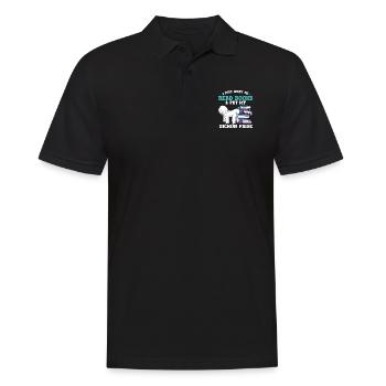 Lesen - Männer Poloshirt - Schwarz - Vorne - Kai (181cm)
