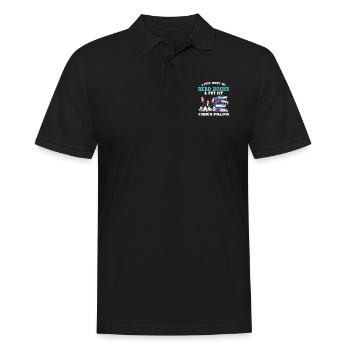 Lesen - Männer Poloshirt - Schwarz - Vorne - Kai (181cm)