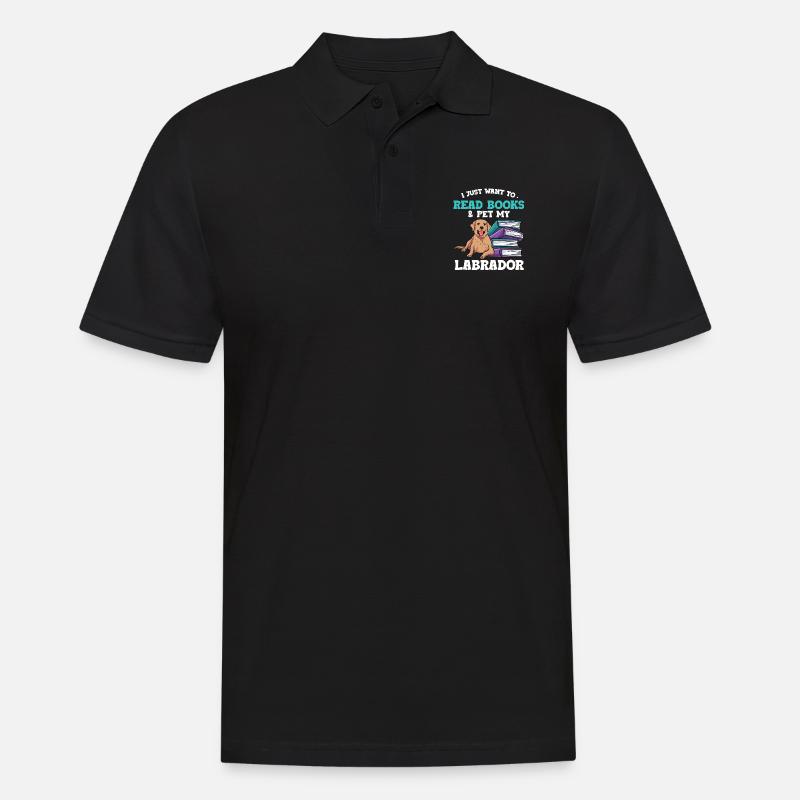 Lesen - Männer Poloshirt - Schwarz