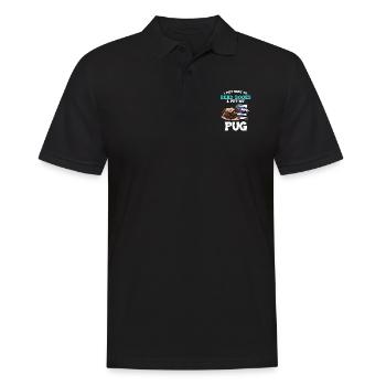 Lesen - Männer Poloshirt - Schwarz - Vorne - Kai (181cm)