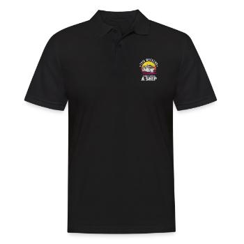 Kreuzfahrt - Männer Poloshirt - Schwarz - Vorne - Kai (181cm)