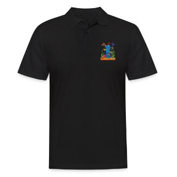1 Geschenkidee zum Geburtstag - Männer Poloshirt - Schwarz - Vorne - Kai (181cm)