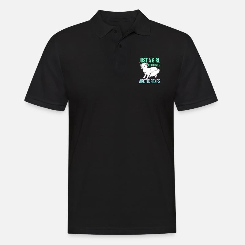 Polarfuchs - Männer Poloshirt - Schwarz