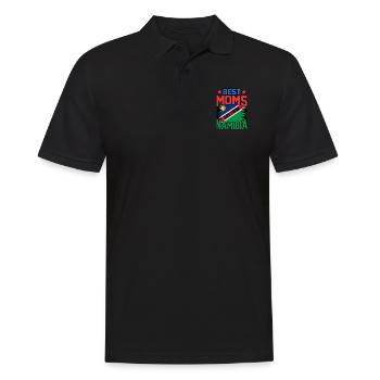 Namibia - Männer Poloshirt - Schwarz - Vorne - Kai (181cm)