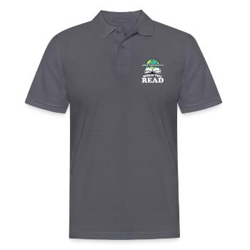 Lesen - Männer Poloshirt - Anthrazit - Vorne - Nico (186cm)