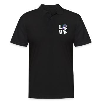 Lesen - Männer Poloshirt - Schwarz - Vorne - Kai (181cm)