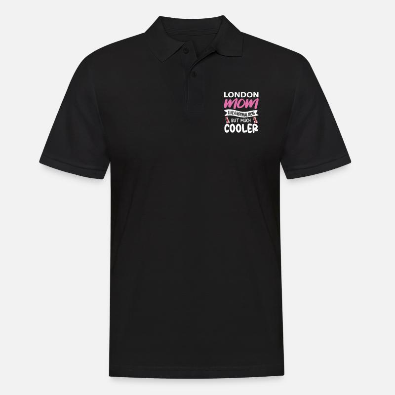 London - Männer Poloshirt - Schwarz