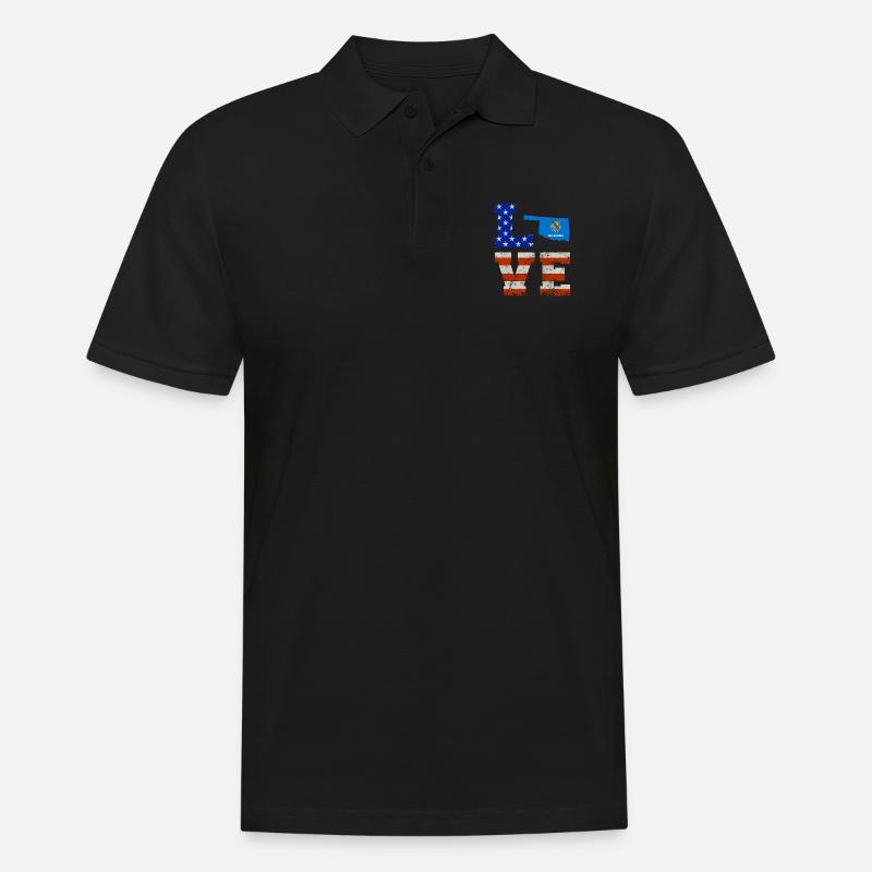 Liebes oklahoma-geschenk - Männer Poloshirt - Schwarz