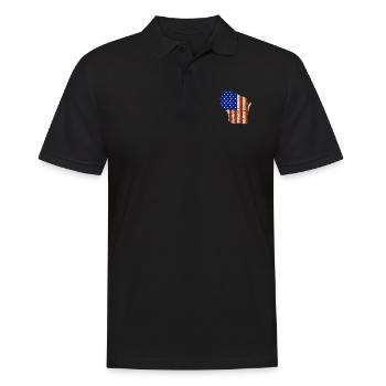 Wisconsin Home Usa drapeau cadeau - Polo Homme - noir - Devant - Kai (181cm)