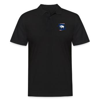 Wyoming hausgeschenk - Männer Poloshirt - Schwarz - Vorne - Kai (181cm)