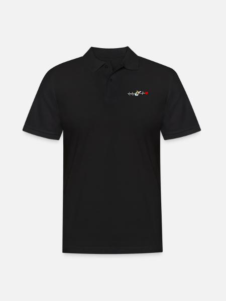 West Virginia heartbeat gift - Men's Polo Shirt - black