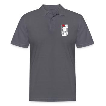 Wisconsin resident gift - Men's Polo Shirt - charcoal grey - Front - Nico (186cm)