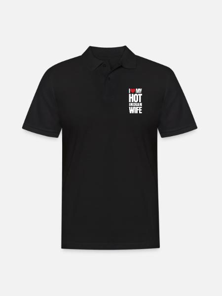 Indian Wife Gift - Men's Polo Shirt - black