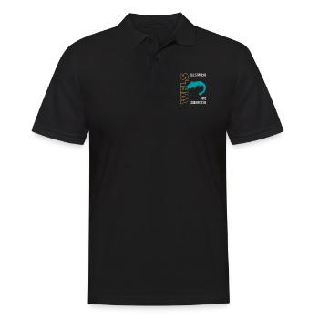 Angeln Waller fischen Sportfischen auf Wels - Männer Poloshirt - Schwarz - Vorne - Kai (181cm)