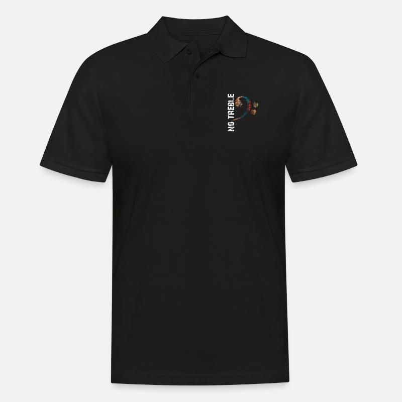 Basses, Pas d’aigus, Tonalités basses, Slapping Lignes de basse - Polo Homme - noir