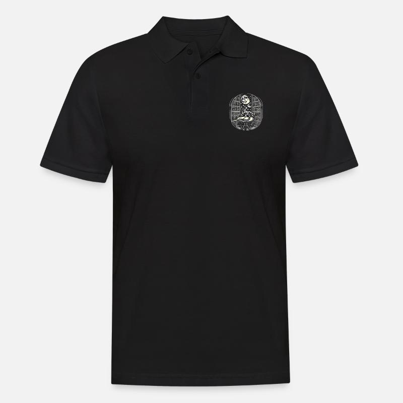 Mitternachtskaffee Bücher Tattoo Kunst - Männer Poloshirt - Schwarz