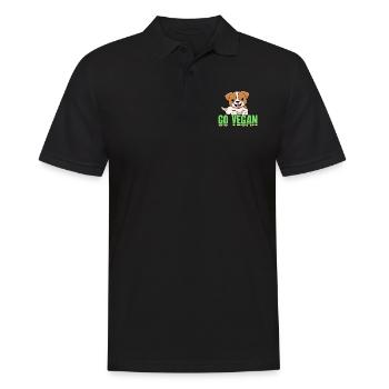 Dog design for proud vegans - Men's Polo Shirt - black - Front - Kai (181cm)