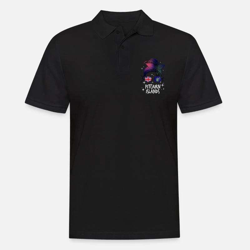 Pitcairninseln - Männer Poloshirt - Schwarz