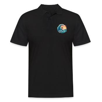 Le surf est ma vague de vie – Surfer & Ocean - Polo Homme - noir - Devant - Kai (181cm)