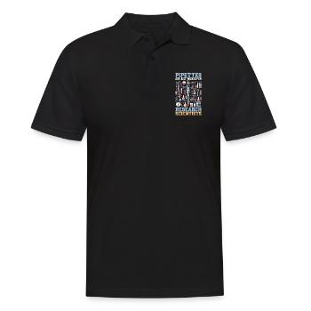 Lustiger Laborant Biotechnologe - Männer Poloshirt - Schwarz - Vorne - Kai (181cm)