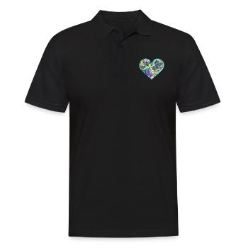 Alle Arten von Axolotls Design für Axolotl Fans - Männer Poloshirt - Schwarz - Vorne - Kai (181cm)