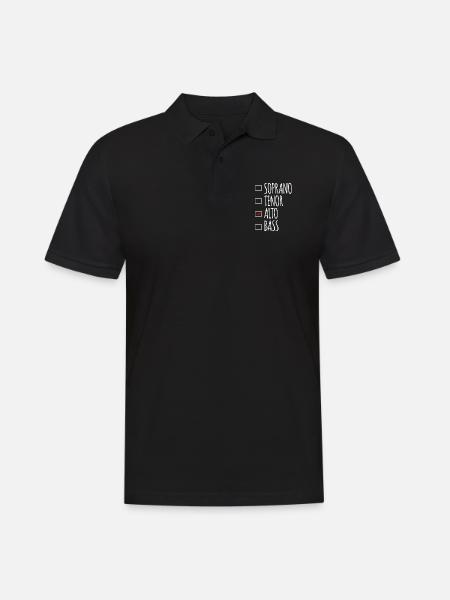 Voix de choeur de basse soprano ténor alto - Polo Homme - noir