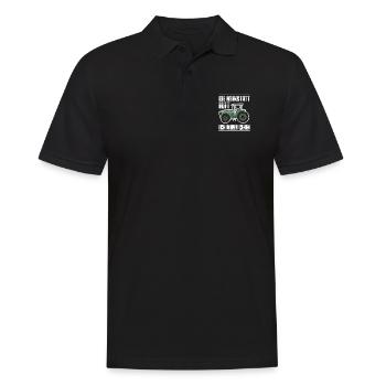 Die Werkstatt Ruft Ich Muss Gehen Landmaschinen - Männer Poloshirt - Schwarz - Vorne - Kai (181cm)