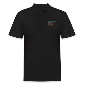 Landmaschinen Mechaniker Der Mann Der Mythos - Männer Poloshirt - Schwarz - Vorne - Kai (181cm)