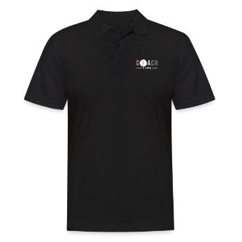 Coach Time Vintage Retro Shirt Gift - Men's Polo Shirt - black - Front - Kai (181cm)