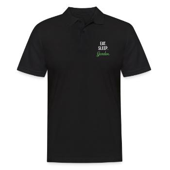 Eat Sleep Garden - Cadeau de chemise de fleuriste jardinier - Polo Homme - noir - Devant - Kai (181cm)