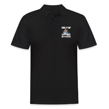 Fire It Up Get It Stuck Shirt Gift Quad - Men's Polo Shirt - black - Front - Kai (181cm)