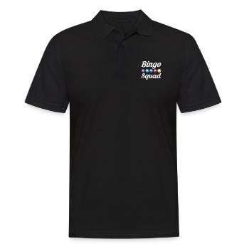 Bingo Squad Shirt Geschenk - Männer Poloshirt - Schwarz - Vorne - Kai (181cm)