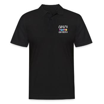 Crazy Bingo Grandma Shirt Gift - Men's Polo Shirt - black - Front - Kai (181cm)