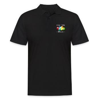 Shake Those Balls Bingo Spieler Shirt Geschenk - Männer Poloshirt - Schwarz - Vorne - Kai (181cm)