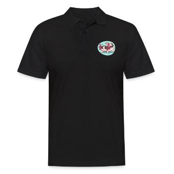 Piebald Axolotl Design für Axolotl-Liebhaber - Männer Poloshirt - Schwarz - Vorne - Kai (181cm)