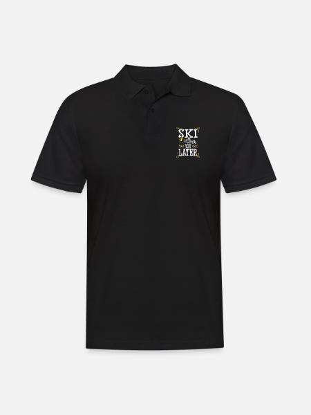 ski skiing - Men's Polo Shirt - black