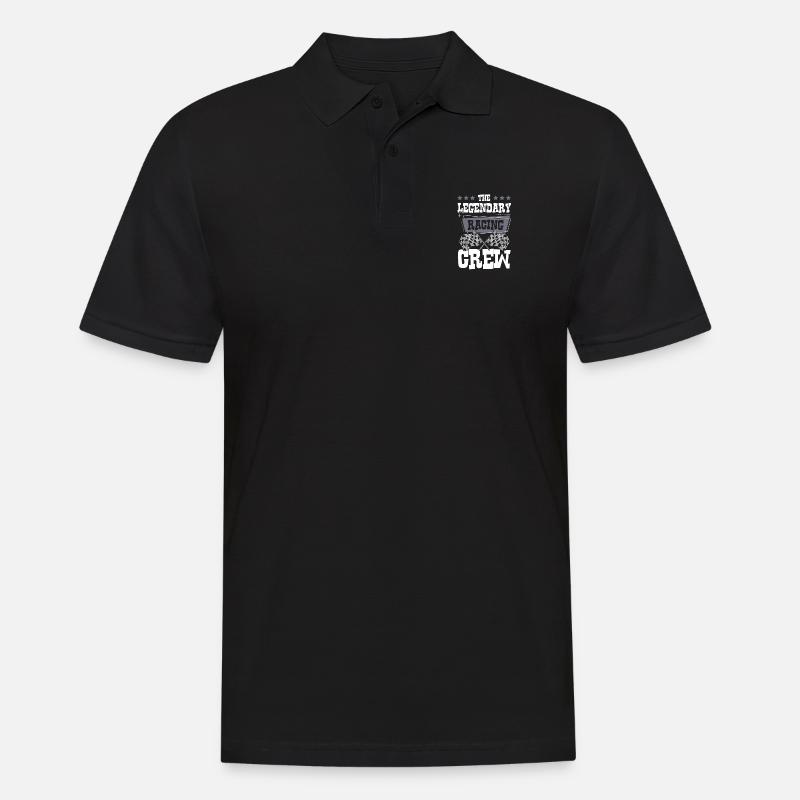 Racing Crew - Männer Poloshirt - Schwarz