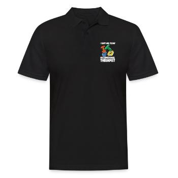 Ich kann mich heute nicht mehr bewegen Ergotherape - Männer Poloshirt - Schwarz - Vorne - Kai (181cm)