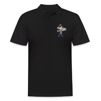 Schweisser - Männer Poloshirt - Schwarz - Vorne - Kai (181cm)