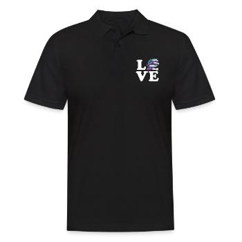 Lesen - Männer Poloshirt - Schwarz - Vorne - Kai (181cm)