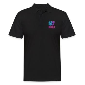 Retro né dans les années 80 Vintage Rad 80s Kid - Polo Homme - noir - Devant - Kai (181cm)