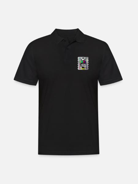 test picture bright - Men's Polo Shirt - black