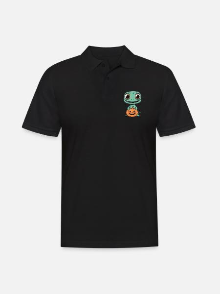 Lizard Halloween Funny Zombie - Men's Polo Shirt - black