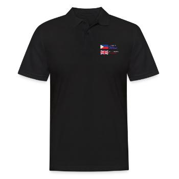 Hey, du willst Kaffeedesign für stolze Pinoys - Männer Poloshirt - Schwarz - Vorne - Kai (181cm)